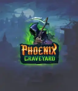 The eerie and atmospheric Phoenix Graveyard slot game interface by ELK Studios, featuring a mysterious graveyard setting. The visual highlights the slot's unique expanding reel feature, enhanced by its stunning symbols and supernatural theme. The design reflects the game's legend of the phoenix's revival, appealing for those interested in the supernatural.