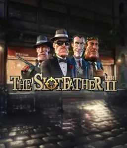 Dive into the nefarious world of The Slotfather 2 slot by Betsoft, highlighting four iconic mafia characters set against a dark urban backdrop. This image depicts the dramatic essence of the mobster lifestyle with its vivid character design and suspenseful setting. Perfect for fans of crime dramas, offering a gripping gaming experience. 