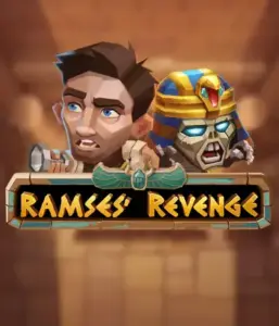 Dive into the ancient world of Ramses' Revenge slot by Relax Gaming, showcasing a surprised explorer and a menacing mummy set against an Egyptian tomb backdrop. This image depicts the excitement of ancient Egyptian myths, great for those interested in historical adventures, delivering a gripping gaming experience. 